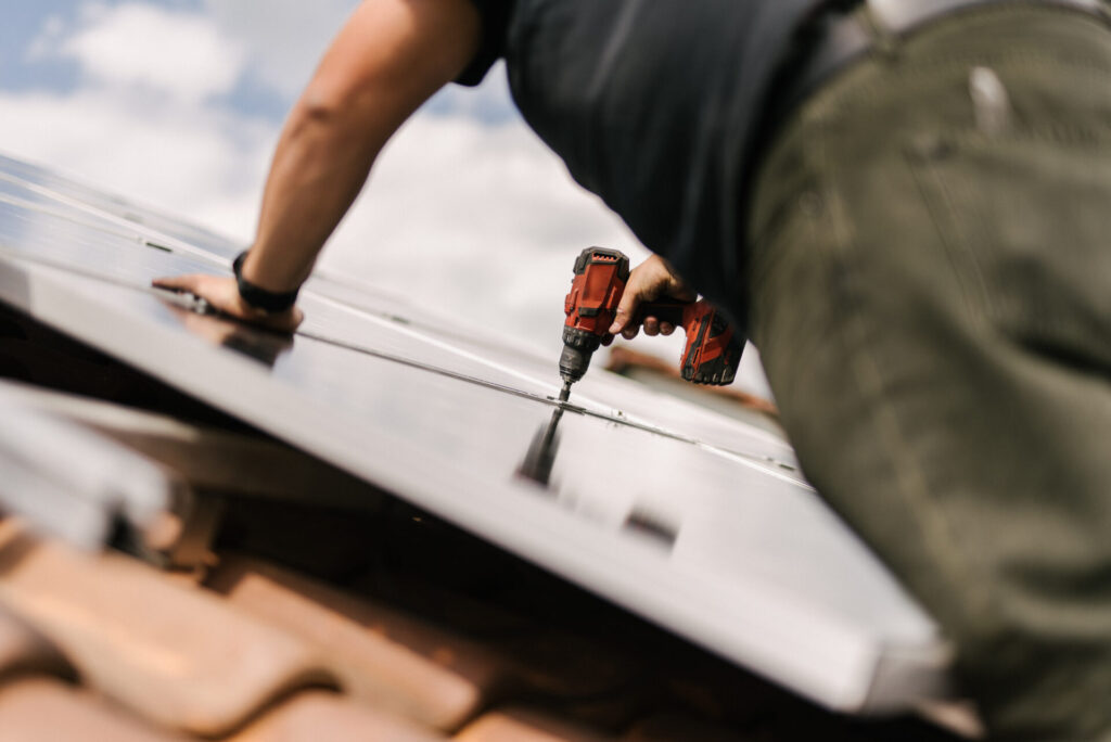 Installation von Photovoltaikmodulen
